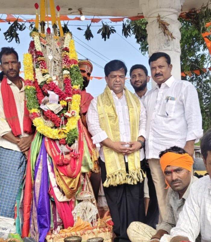 అంకాలమ్మ తల్లి జాతరలో పాల్గొన్న బి ఆర్ ఎస్ దేవరకొండ నియోజకవర్గం నాయకులు వడితే రమేష్ ,